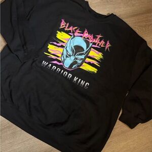 Marvel Avengers Black Panthers Warrior King Pullover Sweatshirt Mens 2XL Black